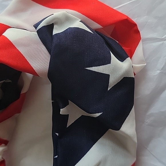 🍎 2 Nwt American Flag Headwrap Headband Patriotic Stars Stripes Red White Blue - Picture 3 of 5
